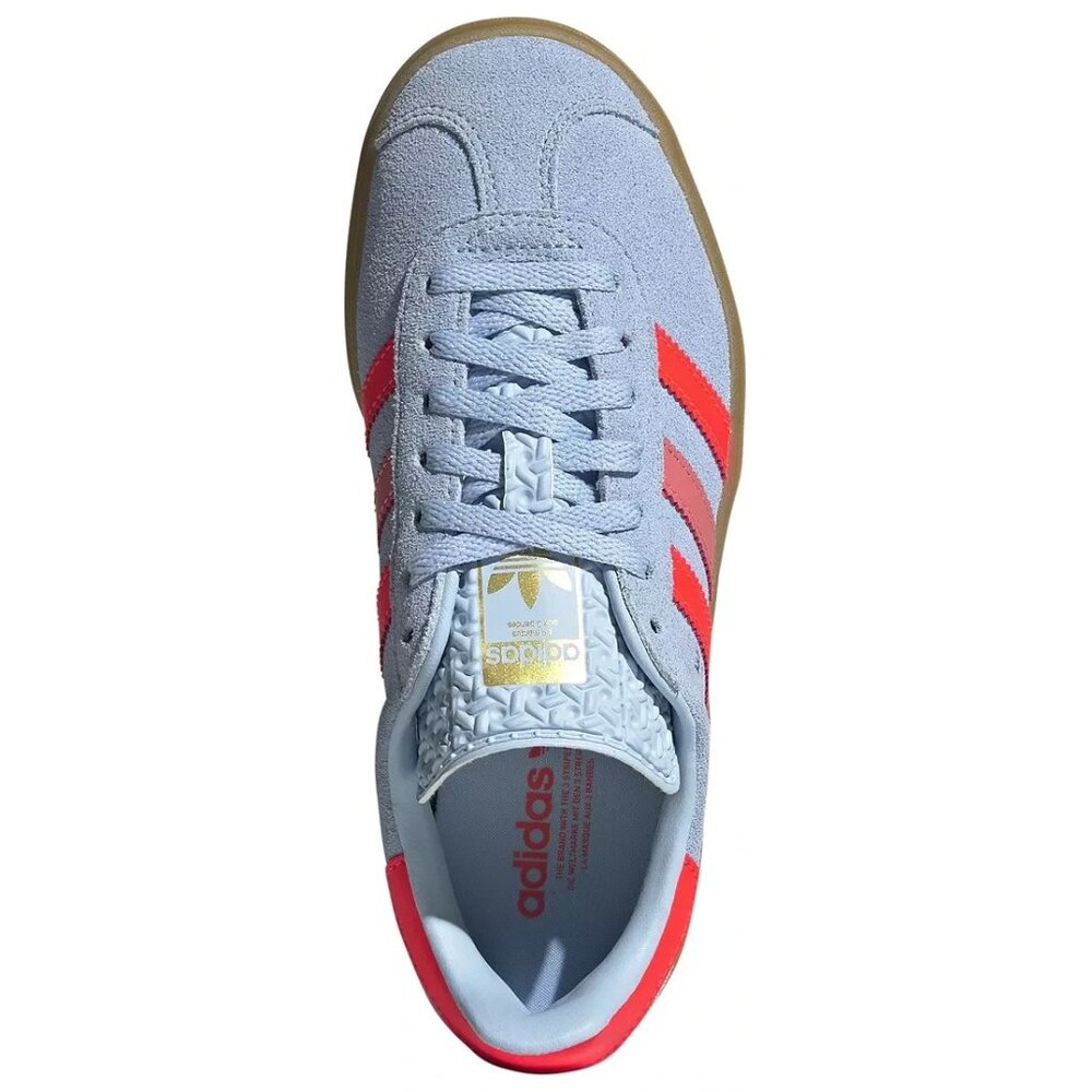 adidas Gazelle Bold Shoes Red/Blue Youth Unisex Size 6.5Y JR5950 LifeStyle - Picture 3 of 6